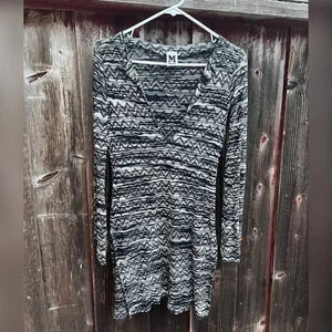 Missoni Black And White Chevron Print Dress/Coverup/Blouse NEW